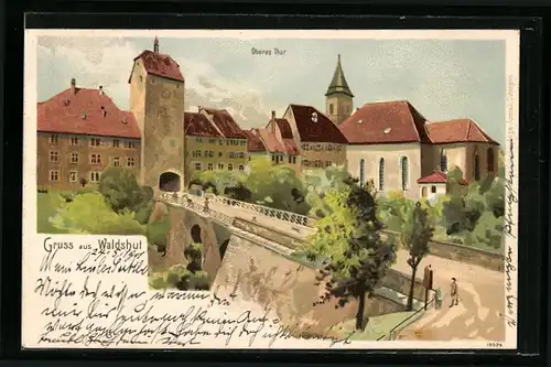 Künstler-AK Waldshut, Oberes Tor