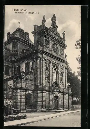 AK Büren /Westf., Seminarkirche, Hauptfront