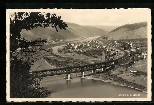 AK Bullay a. d. Mosel, Ortsansicht mit Brücke
