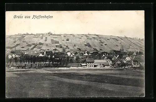 AK Pfaffenhofen, Ortsansicht mit Umland