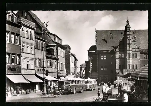 AK Schweinfurt a. Main, Marktplatz mit Rathaus