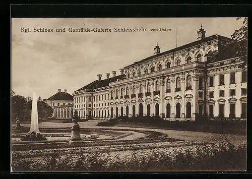 AK Schleissheim, Kgl. Schloss und Gemälde-Galerie von Osten