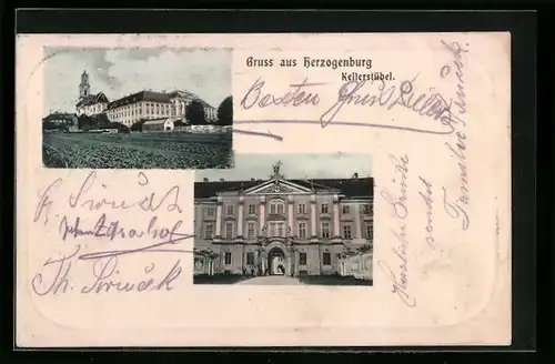 AK Herzogenburg, Gasthaus Kellerstübel, Ortsansicht