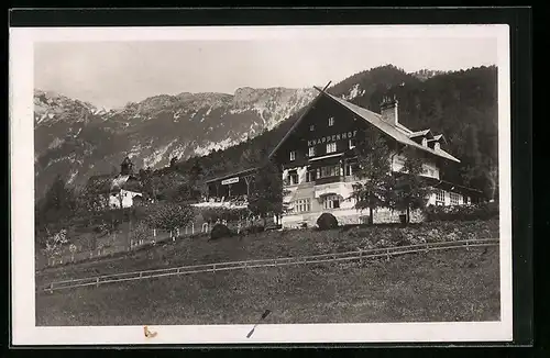 AK Edlach /N.-D., Alpenhotel und Pension Knappenhof Hedwig Kronich