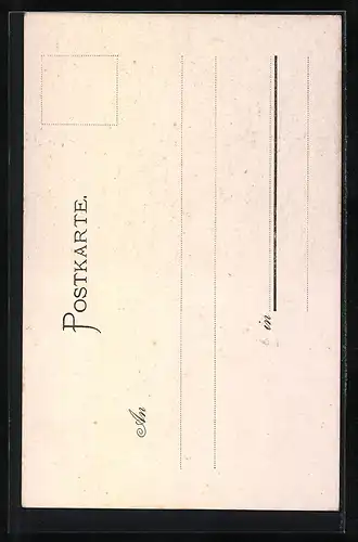 Lithographie Golling, Flusspartie am Ort