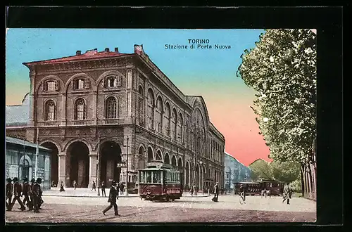 AK Torino, Stazione di Porta Nuova, Strassenbahn