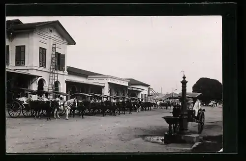 AK Medan, Bahnhof mit Brunnen