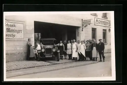 Foto-AK Karlsruhe, Gasthaus Karlsruher Hof