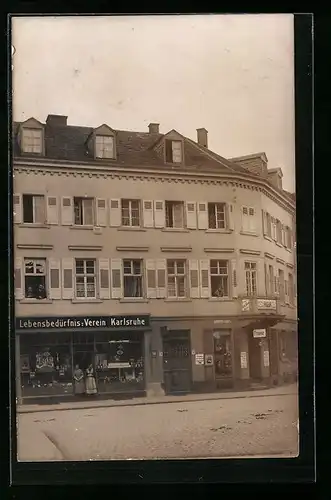 AK Karlsruhe, Waldhornstrasse 31, Lebensbedürfnis-Verein
