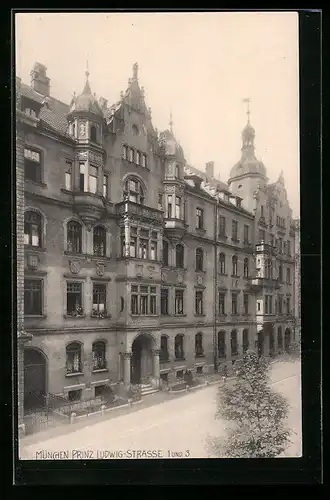 AK München, Prinz Ludwig-Strasse 1 und 3