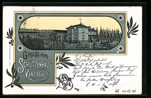 Lithographie Karlsruhe, Gasthaus Schützenhaus