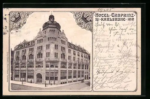 AK Karlsruhe, Hotel Erbprinz