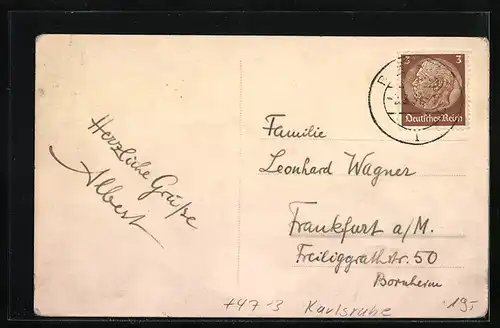 AK Karlsruhe, Kant-Oberrealschule, Abitur 1937, Schüler am Steuerrad, Absolvia