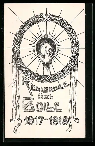 AK Karlsruhe, Absolvia der Realschule uIIb Bolle 1917-1918