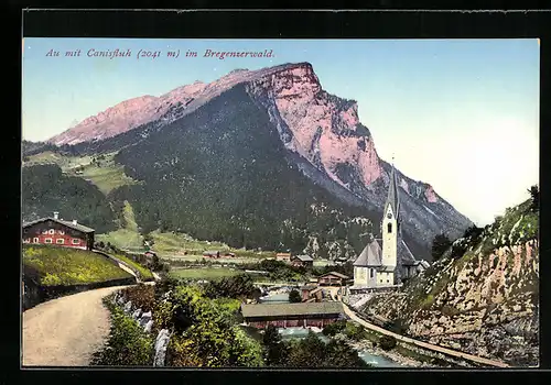 AK Au, Ortsansicht mit Strasse und Canisfluh