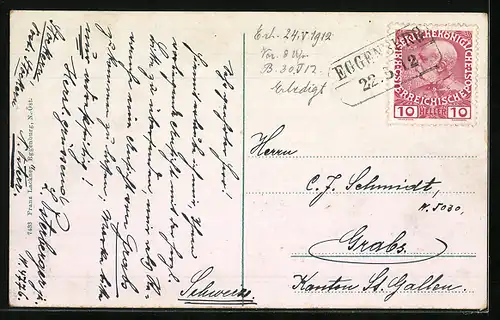 AK Eggenburg /N.-Öst., Teilansicht mit Kirche