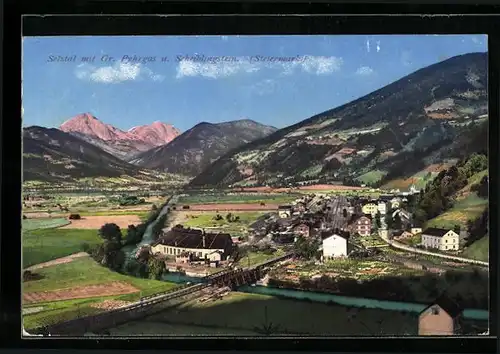 AK Selztal /Steiermark, Panorama mit Gr. Pyhrgas und Scheiblingstein