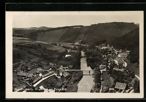 AK Wegscheid am Kamp, Totalansicht, Fliegeraufnahme