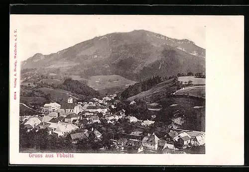 AK Ybbsitz, Teilansicht mit Kirche