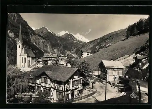 AK Heiligenblut, Ortsansicht mit Grossglockner