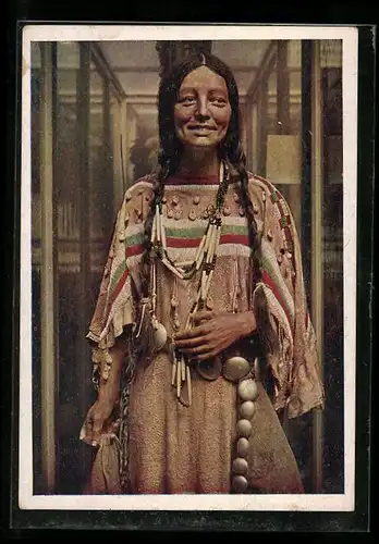 AK Radebeul, Karl-May-Museum, Gestalt einer jungen Schwarzfuss-Indianerin