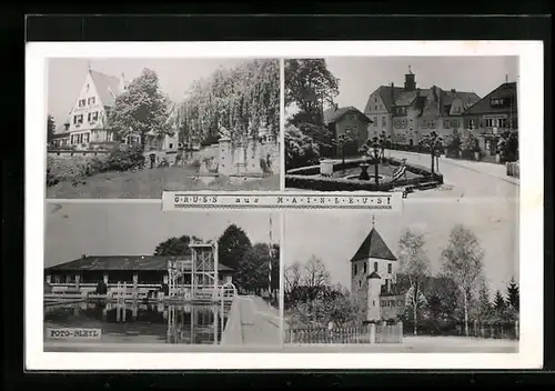 AK Mainleus, Gasthaus zur Spinnstube, Kirche, Strassenpartie