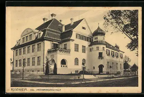 AK Rosenheim, Ansicht der Kgl. Präparandenschule