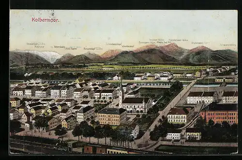 AK Kolbermoor, Teilansicht gegen Petersberg und Wendelstein