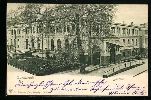 AK Darmstadt, Ansicht vom Saalbau