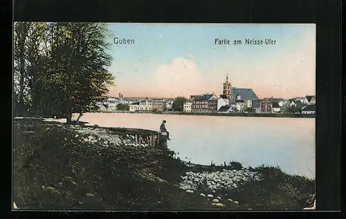 AK Guben, Partie am Neisse-Ufer