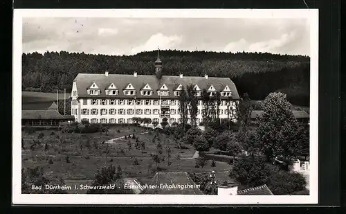 AK Bad Dürrheim /Schwarzw., Eisenbahner-Erholungsheim mit Park