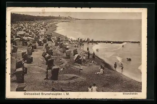 AK Brunshaupten /Ostsee, Strandleben