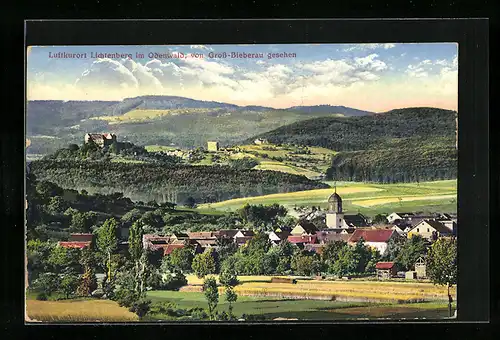 AK Lichtenberg /Odenw., Ortsansicht von Gross-Bieberau aus