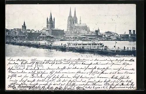 AK Köln, Panorama, von Deutz aus gesehen