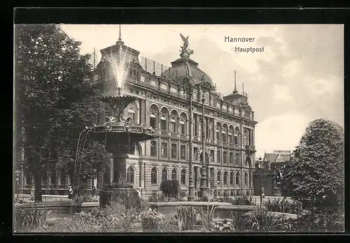 AK Hannover, Hauptpost mit Anlagen