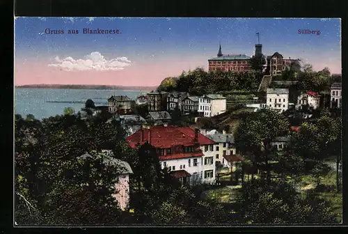 AK Hamburg-Blankenese, Ortsansicht mit Süllberg