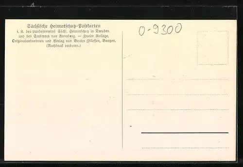 AK Annaberg, Friedhofskirche mit Auferstehungslinde