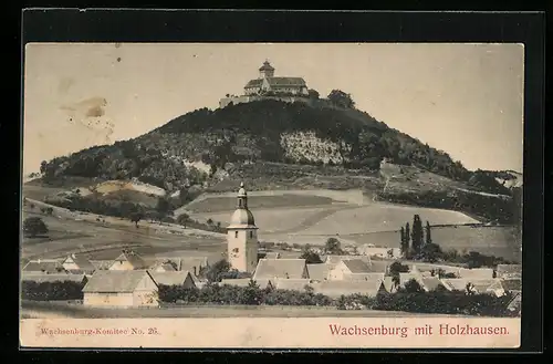 AK Holzhausen, Wachsenburg mit Ortsansicht