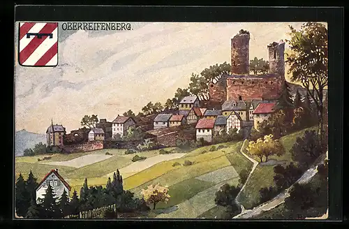 AK Oberreifenberg, Ansicht der Burg Reifenberg