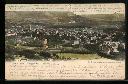 AK Jena, Ortsansicht vom Landgrafen