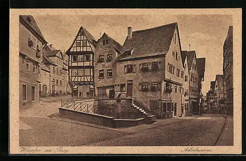 AK Bad Wimpfen, Strasse am Adlerbrunnen