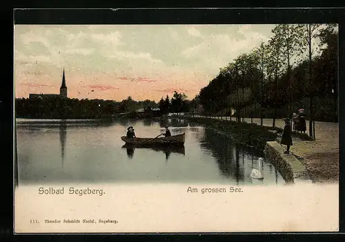 AK Segeberg, Am grossen See mit Boot