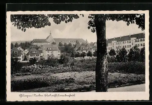 AK Esslingen /Neckar, Blick auf das Krankenhaus