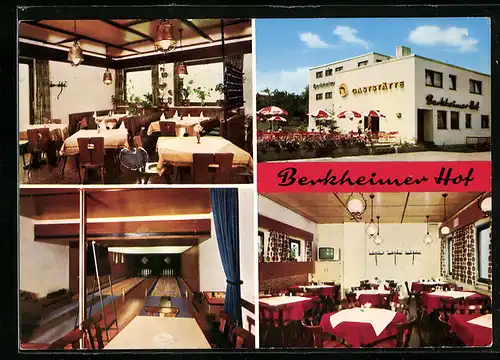 AK Berkheim, Hotel-Gasthaus Berkheimer Hof, Römerstr. 1, Innenansichten