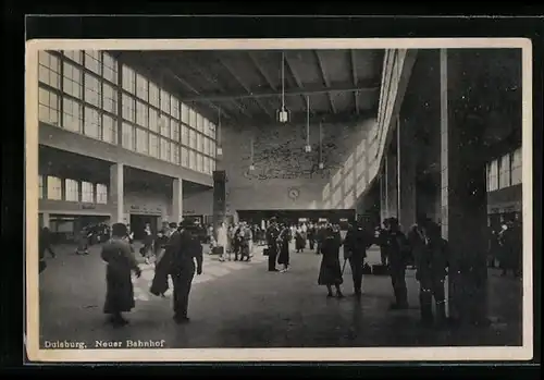 AK Duisburg, Neuer Bahnhof, Wartehalle