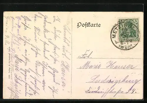 AK Urach, Totalansicht mit Strassenpartie vom Bahnhof aus