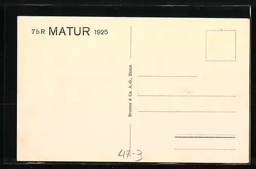 AK Absolvia, 7bR Matur 1925, Lehrer mit Schülern in Käfigen