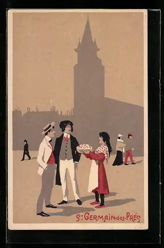 AK Paris, St. Germain des Pres