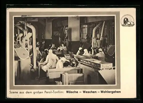 AK Filmszene aus dem grossen Persil-Tonfilm: Wäsche - Waschen - Wohlergehen