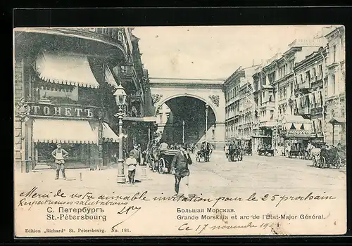 AK St-Petersbourg, Grande Morskaia et arc de l`Etat-Major Général